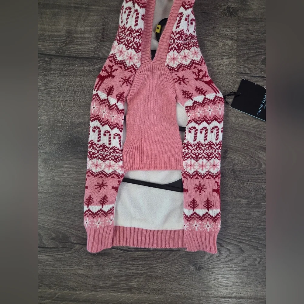 Cynthia Rowley Dog Holiday Sweater Size M NWT